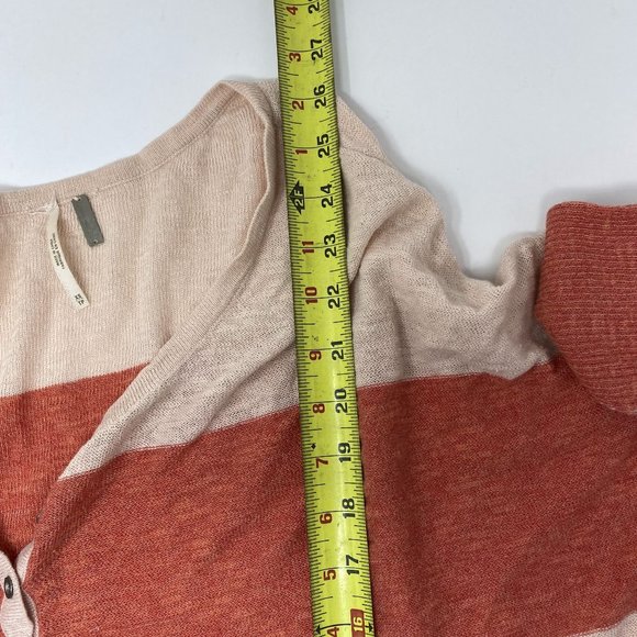 Free People Pink Striped Sweater XS  - Picture 8 of 9